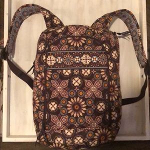 Vera Bradley Laptop Backpack-Canyon Brown Floral